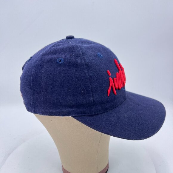Cleveland Indians The Games One Size Fits All Blue Navy Red Snap Back Cap Hat - Picture 3 of 11